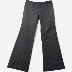 Philippe Adec Paris Women’s Flared Dress Pants Charcoal Gray Wool Blend Size 10